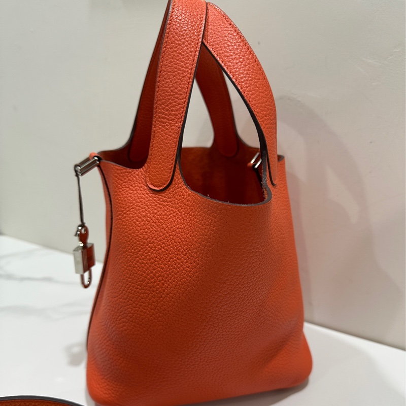 HERMÈS Picotin 菜籃子 MM 大地橘色 C刻-2