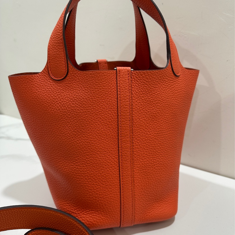 HERMÈS Picotin 菜籃子 MM 大地橘色 C刻-3