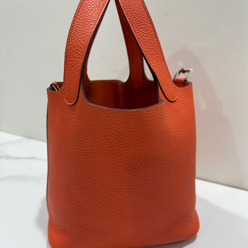 HERMÈS Picotin 菜籃子 MM 大地橘色 C刻-8