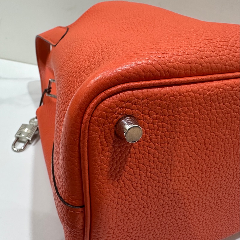 HERMÈS Picotin 菜籃子 MM 大地橘色 C刻-11