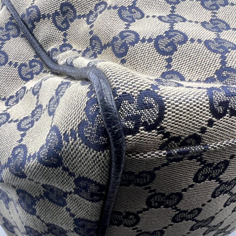 古馳 經典雙 G 老花帆布波士頓包-11