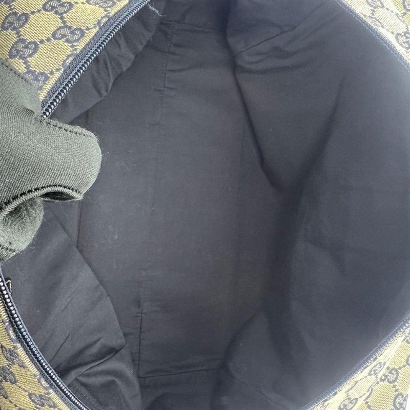 古馳 經典雙 G 老花帆布波士頓包-13