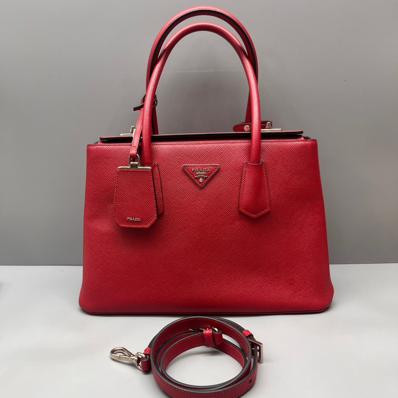 97新Prada 十字紋Double系列托特包 尺寸34*24-0