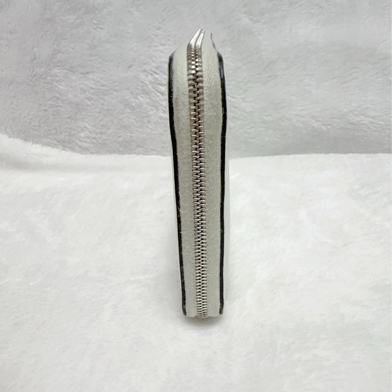 《招財綠 狗來富 好多狗狗》Hermes愛馬仕氣泡綠絲巾長夾 花園狗Silk In Epsom小牛皮拉鏈長夾-9