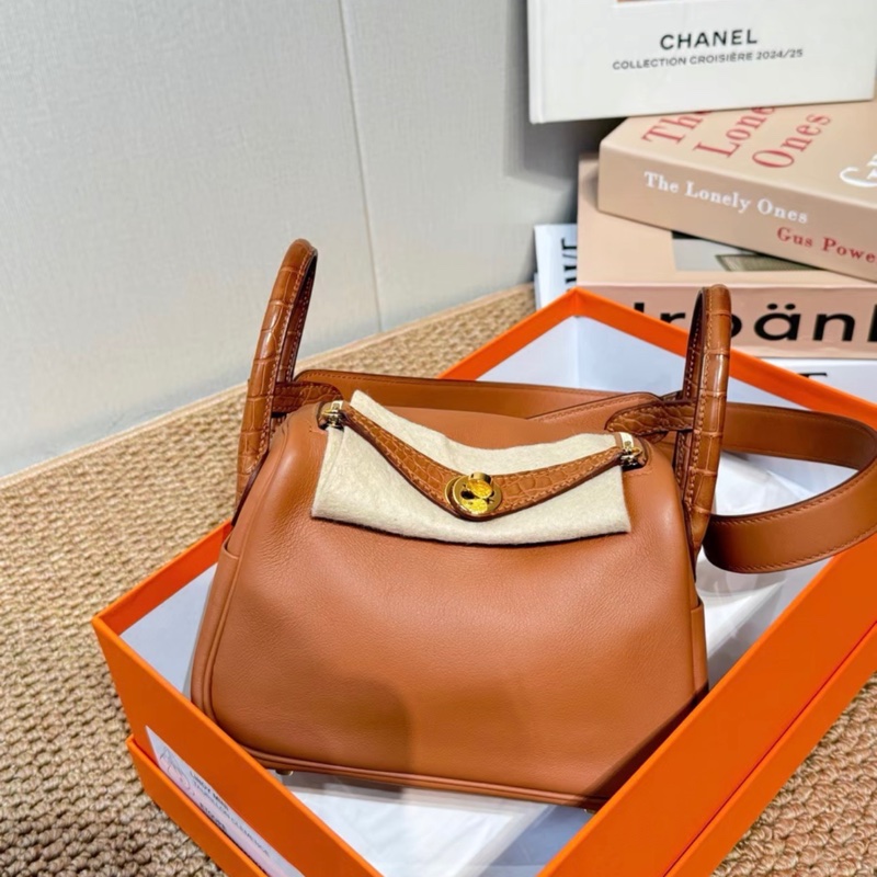 Hermes 愛馬仕 Lindy Mini Touch 19 Swift小牛皮 鰐魚皮-1