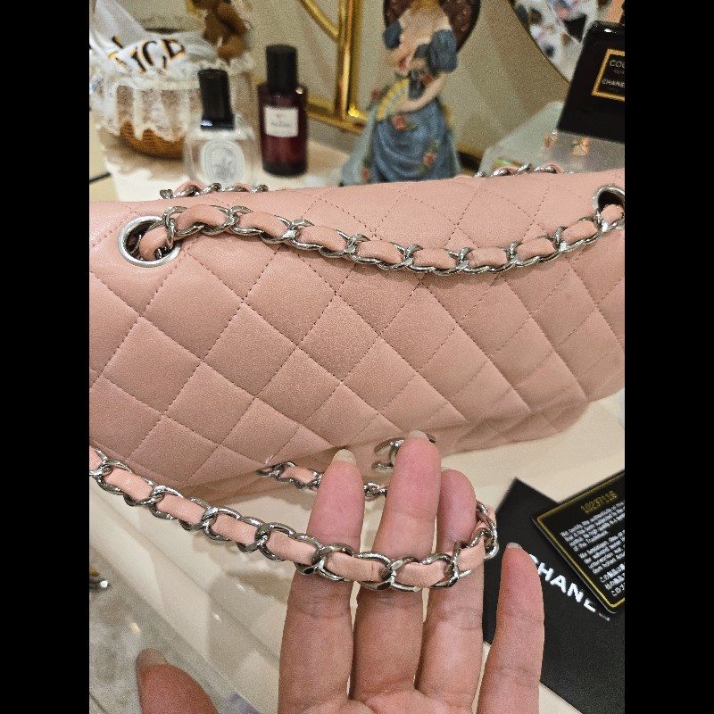 Chanel 香奈兒 粉紅經典2.55 Cf 翻蓋包-4