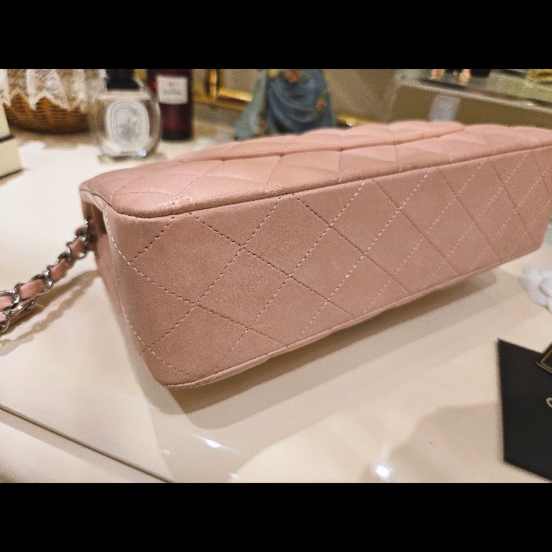 Chanel 香奈兒 粉紅經典2.55 Cf 翻蓋包-5