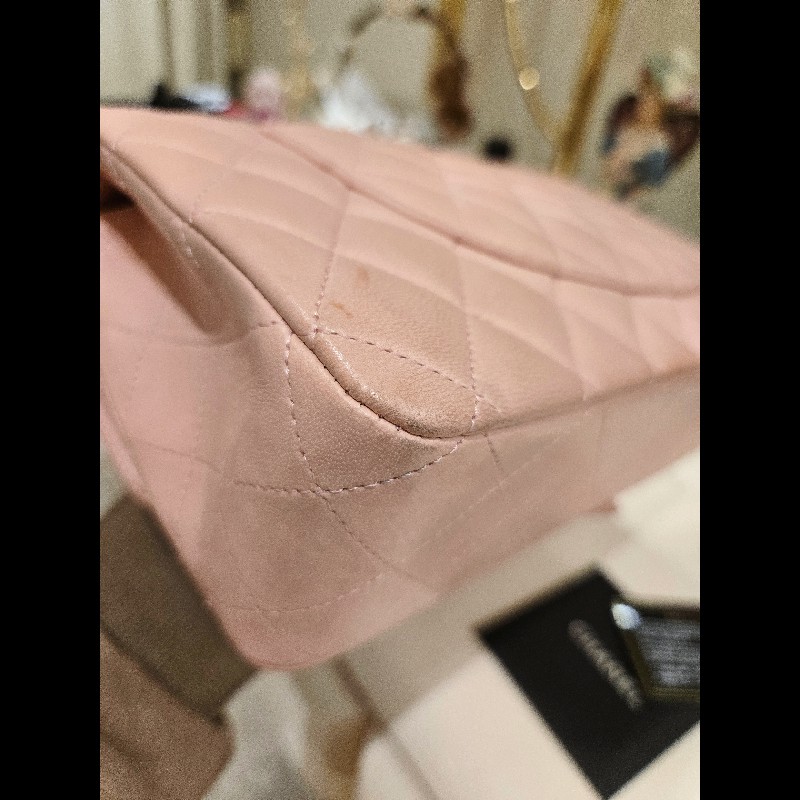 Chanel 香奈兒 粉紅經典2.55 Cf 翻蓋包-7