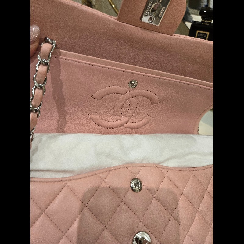 Chanel 香奈兒 粉紅經典2.55 Cf 翻蓋包-16