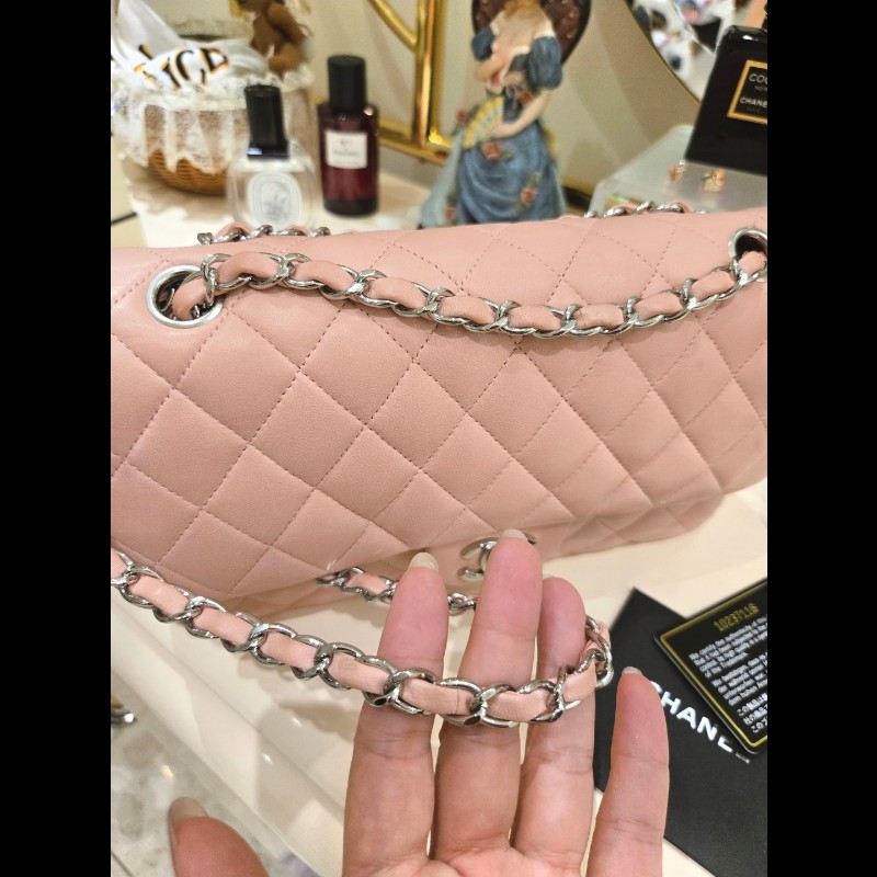 Chanel 香奈兒 粉紅經典2.55 Cf 翻蓋包-4