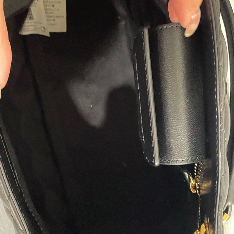 Versace 菱格紋肩背包-11