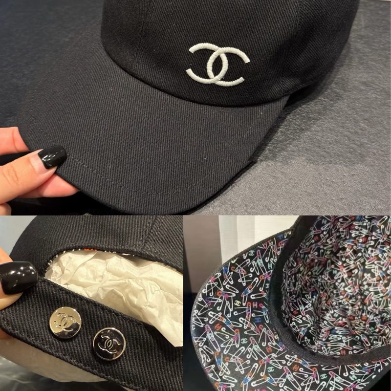 Chanel 刺繡雙C mark 黑色棒球帽🌙-5