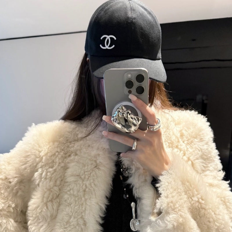 Chanel 刺繡雙C mark 黑色棒球帽🌙-6