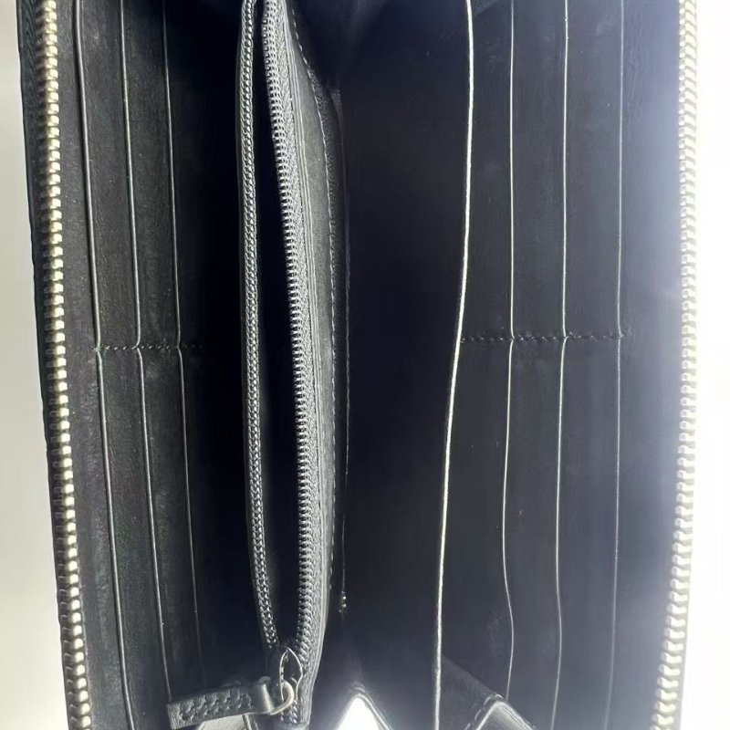 古馳 雙 G 壓紋皮革長款拉鍊錢包-4