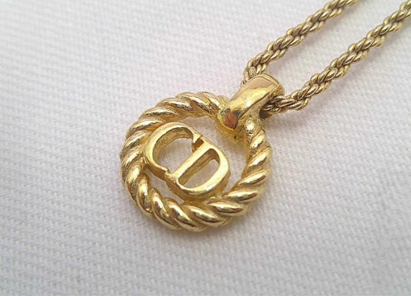 Christian Dior 經典金色CD麻花邊項鍊 極美✨-1