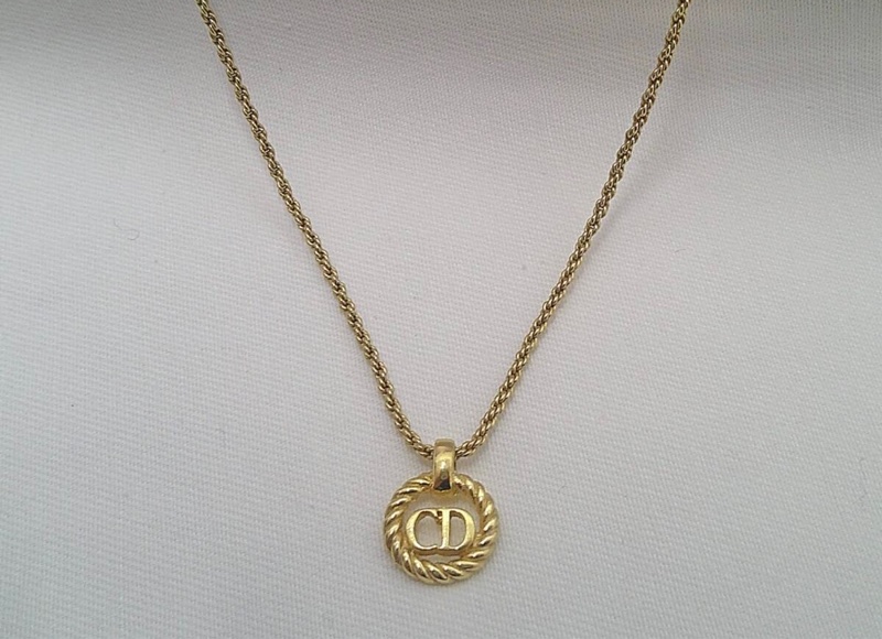 Christian Dior 經典金色CD麻花邊項鍊 極美✨-3
