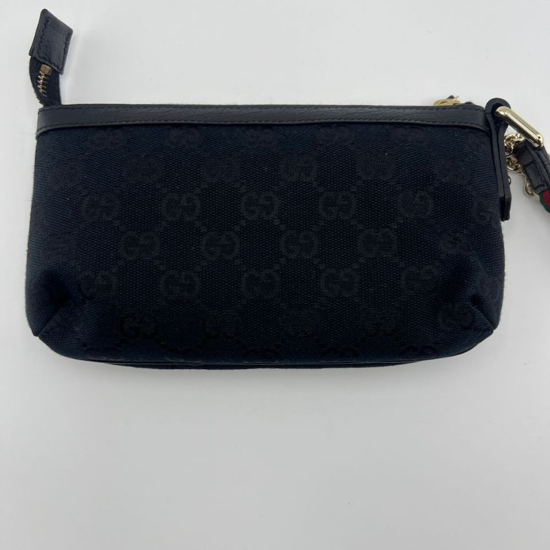 古馳 雙 G 老花帆布腋下包-1