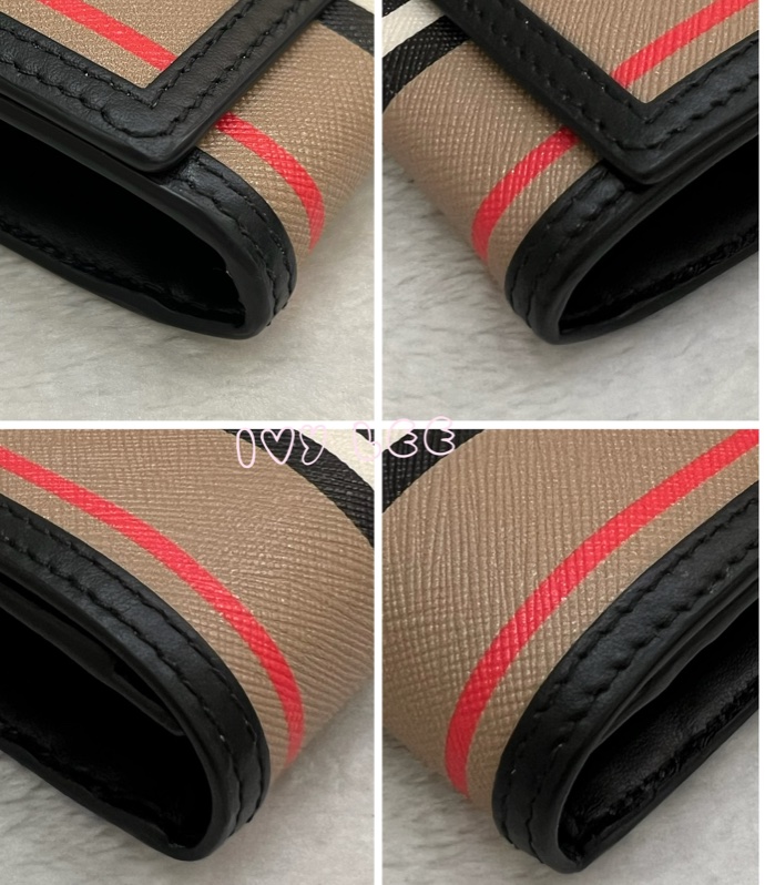 BURBERRY 巴寶莉 80730801 經典格紋帆布翻蓋信封 皮夾 長夾 正品 二手精品-11