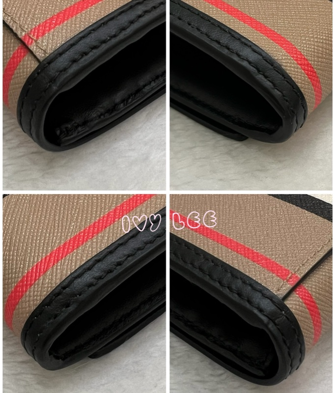 BURBERRY 巴寶莉 80730801 經典格紋帆布翻蓋信封 皮夾 長夾 正品 二手精品-12