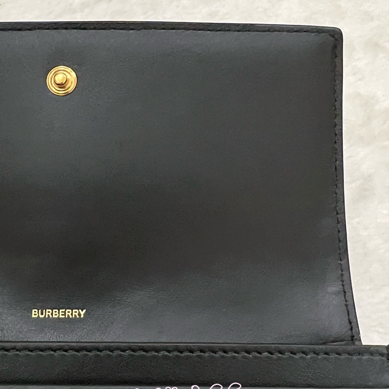 BURBERRY 巴寶莉 80730801 經典格紋帆布翻蓋信封 皮夾 長夾 正品 二手精品-16