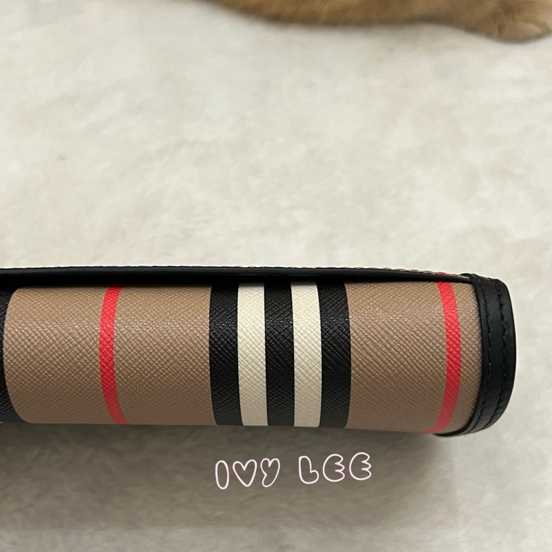 BURBERRY 巴寶莉 80730801 經典格紋帆布翻蓋信封 皮夾 長夾 正品 二手精品-23