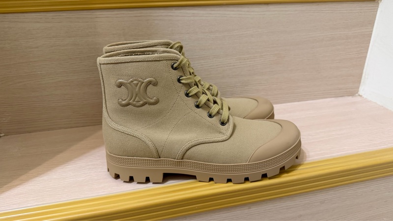 「極新」CELINE男帆布凱旋門靴 尺寸:40-0