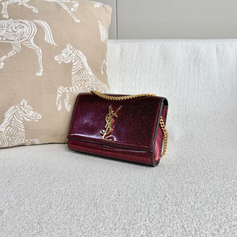 YSL 漆皮亮紅色Kate小號 20*13.5*5 98新配件塵袋-2