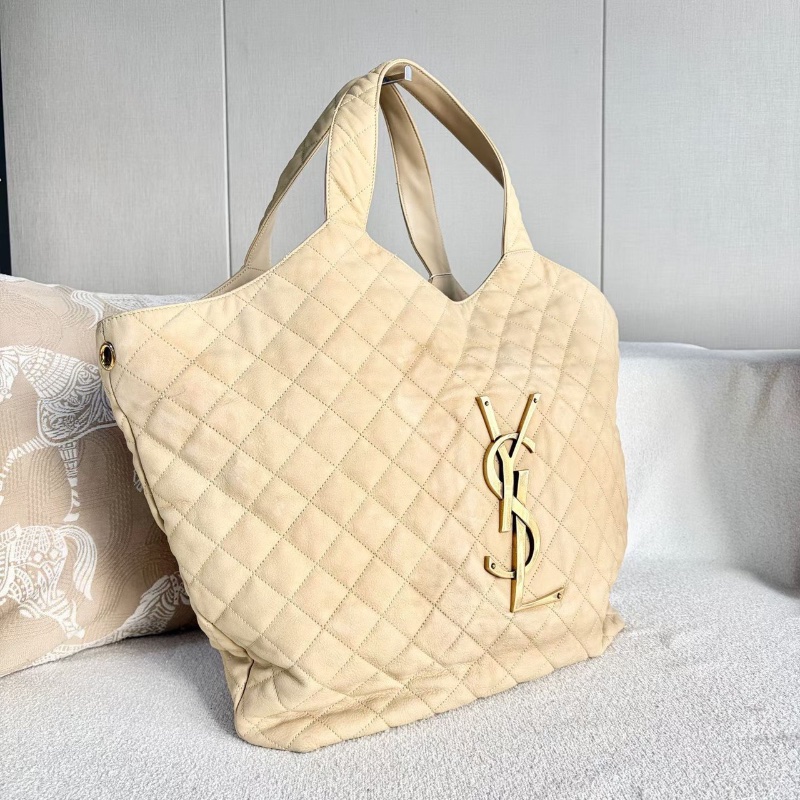 YSL ICARE托特包大號米色 金扣 41*36*8 99新配件塵袋-4