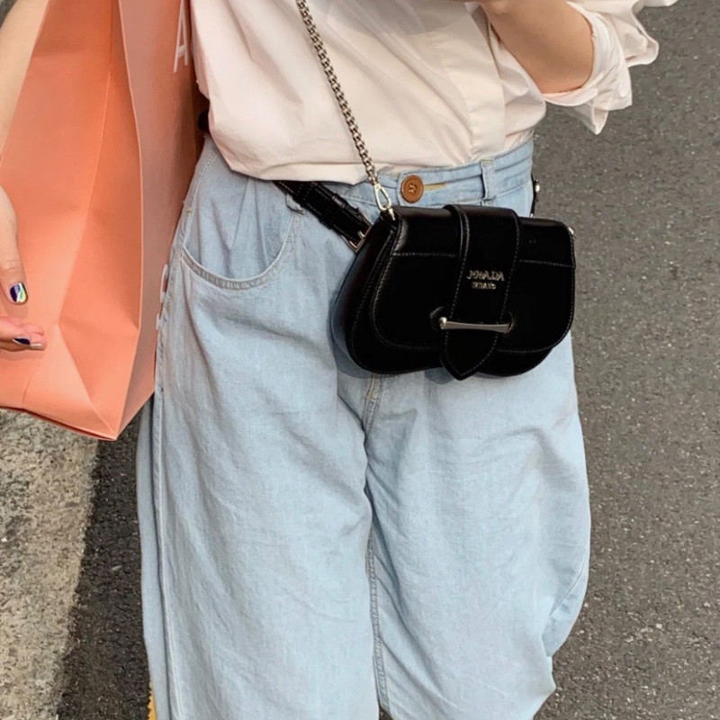Prada Sidonie黑銀屁桃鏈條包 腰包20*13*4 98新配件塵袋-0