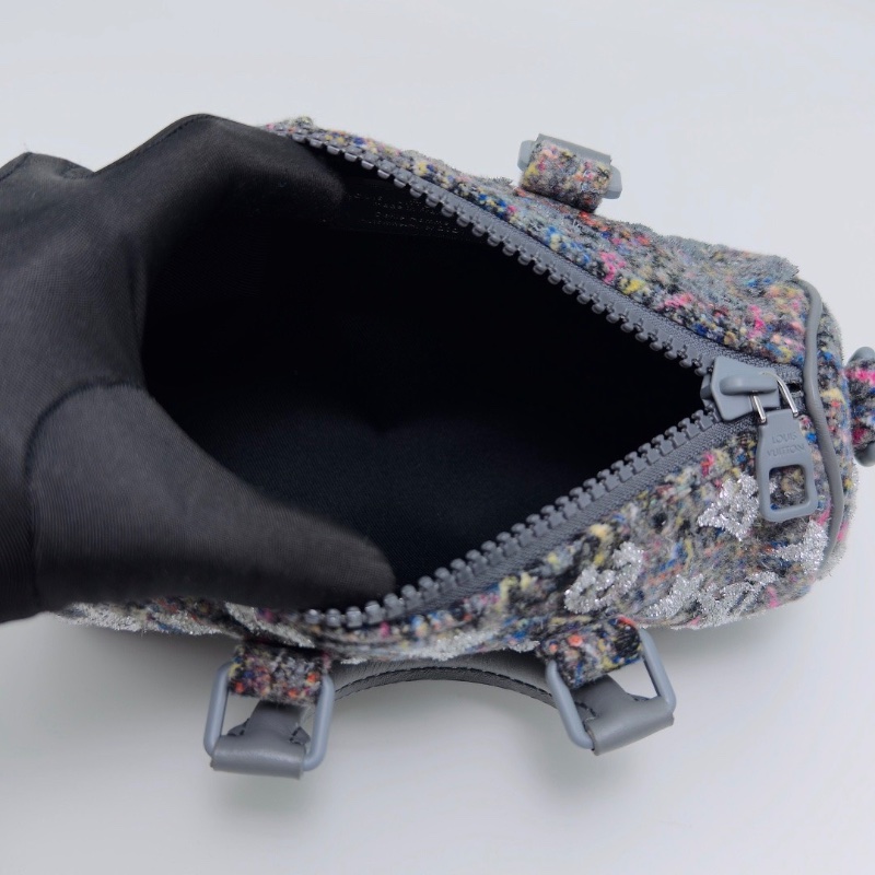 LV 秋冬限定Keepall xs環保毛氈羊毛有機棉手提包芯片款21*12*9 99新配件盒子塵袋購證-2