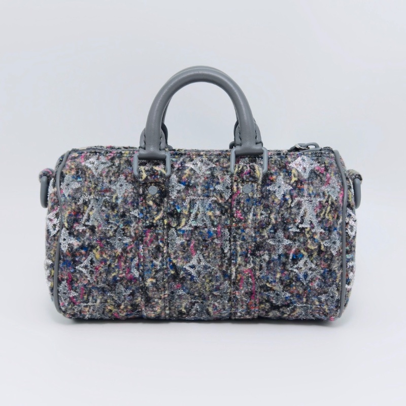 LV 秋冬限定Keepall xs環保毛氈羊毛有機棉手提包芯片款21*12*9 99新配件盒子塵袋購證-6