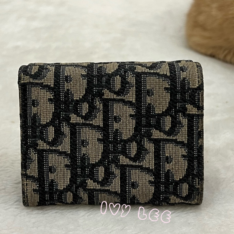 CHRISTIAN DIOR 錢包 三折 短夾 緹花 老花三折短夾 正品 二手精品-1