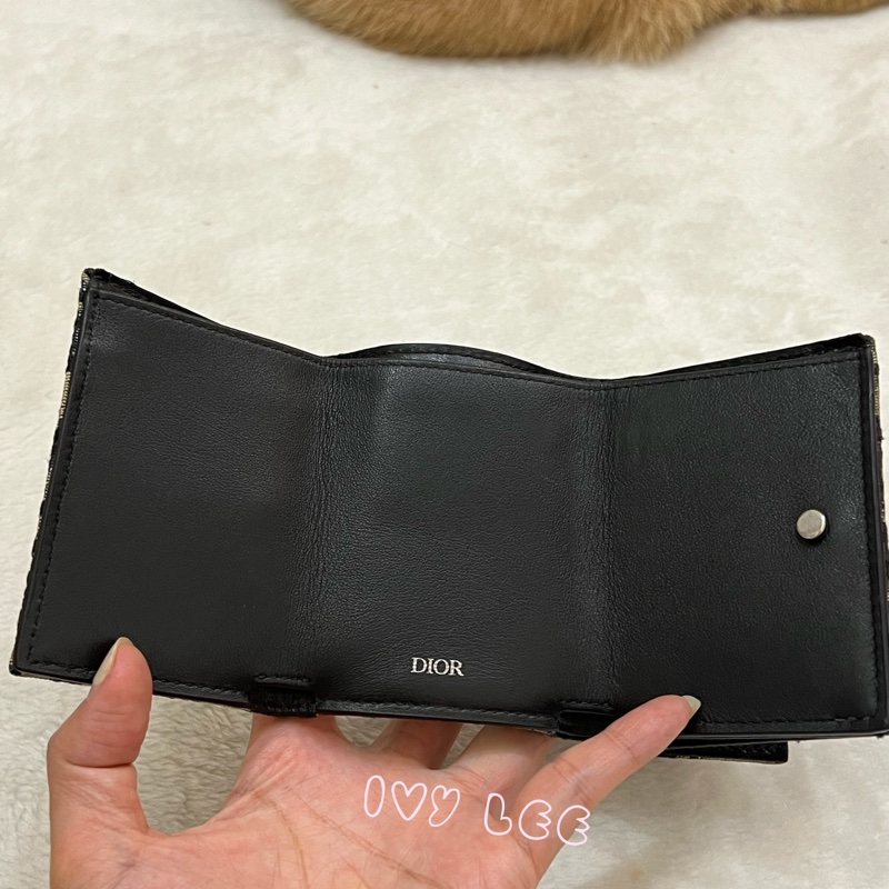 CHRISTIAN DIOR 錢包 三折 短夾 緹花 老花三折短夾 正品 二手精品-4