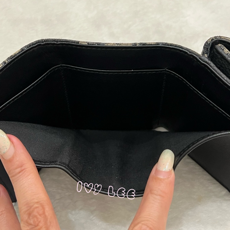 CHRISTIAN DIOR 錢包 三折 短夾 緹花 老花三折短夾 正品 二手精品-5