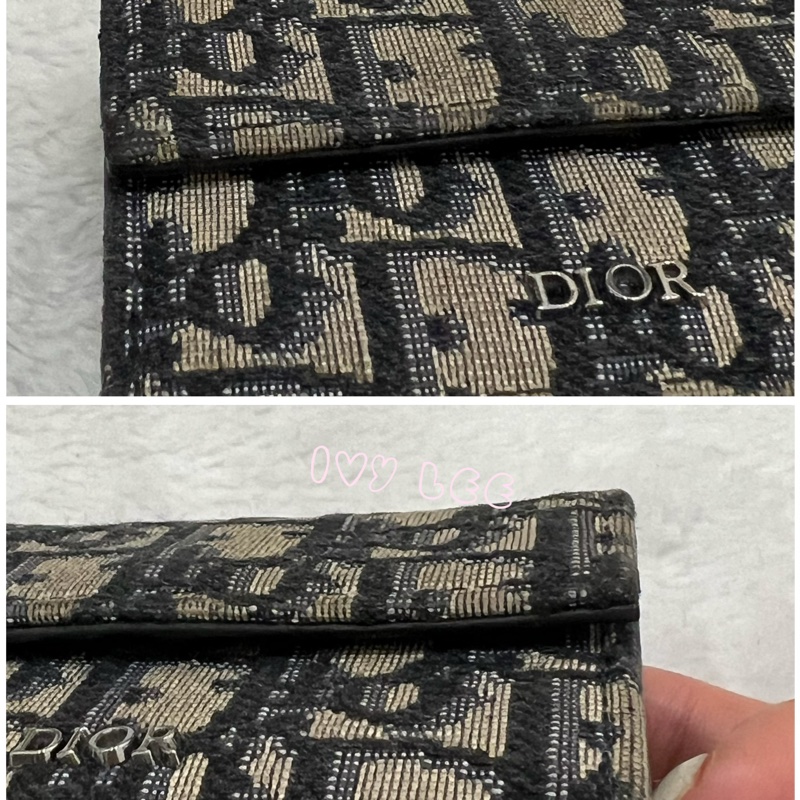 CHRISTIAN DIOR 錢包 三折 短夾 緹花 老花三折短夾 正品 二手精品-9