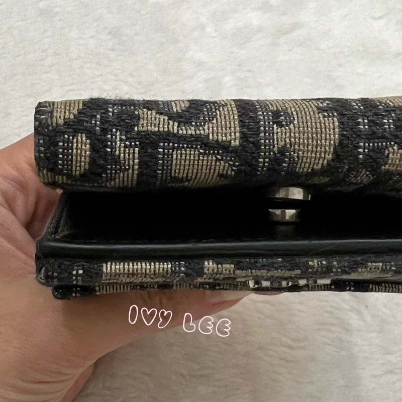CHRISTIAN DIOR 錢包 三折 短夾 緹花 老花三折短夾 正品 二手精品-24