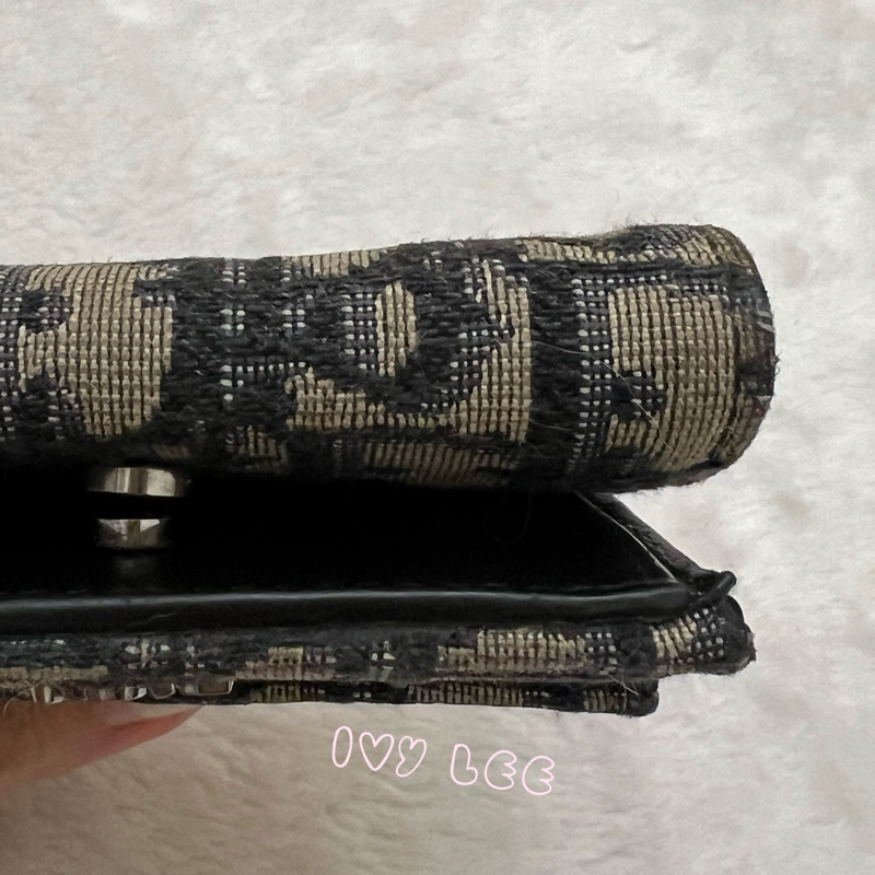 CHRISTIAN DIOR 錢包 三折 短夾 緹花 老花三折短夾 正品 二手精品-25