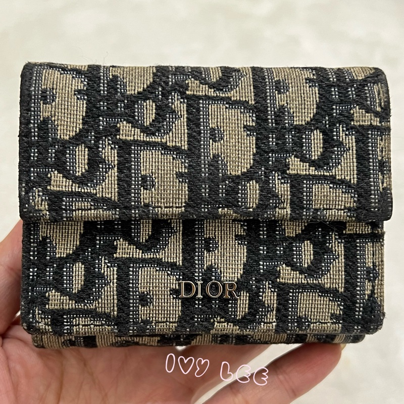 CHRISTIAN DIOR 錢包 三折 短夾 緹花 老花三折短夾 正品 二手精品-26