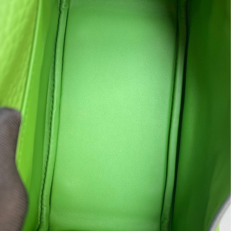 🌈Hermes💚Mini Lindy一代💚A8絲蘭綠金扣🌟全新閑置🌟TC皮🌟愛馬仕🌟-3
