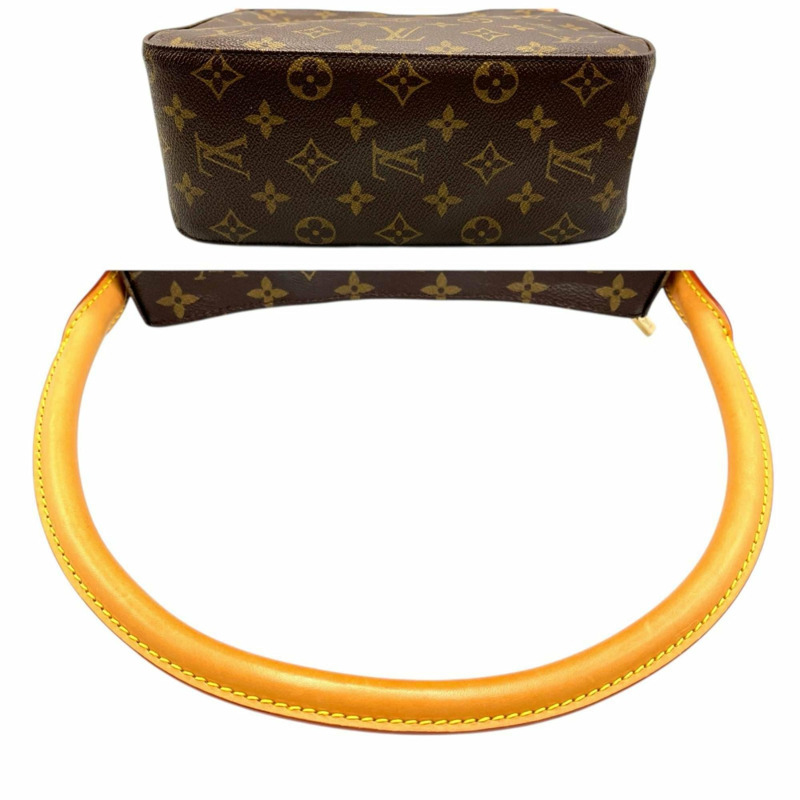 路易威登 Looping MM 單肩手提包 M51146 Monogram 帆布棕色女士款-3