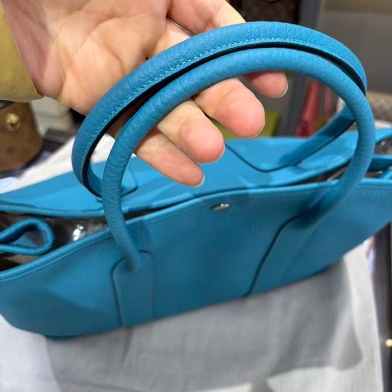 🌈Hermes🩵Garden Party 36🌟藍色銀扣🩵99.5新閑置🌈Negonda皮🌟花園包🌟愛馬仕🌟-3