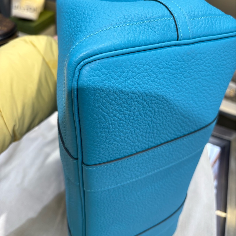 🌈Hermes🩵Garden Party 36🌟藍色銀扣🩵99.5新閑置🌈Negonda皮🌟花園包🌟愛馬仕🌟-7