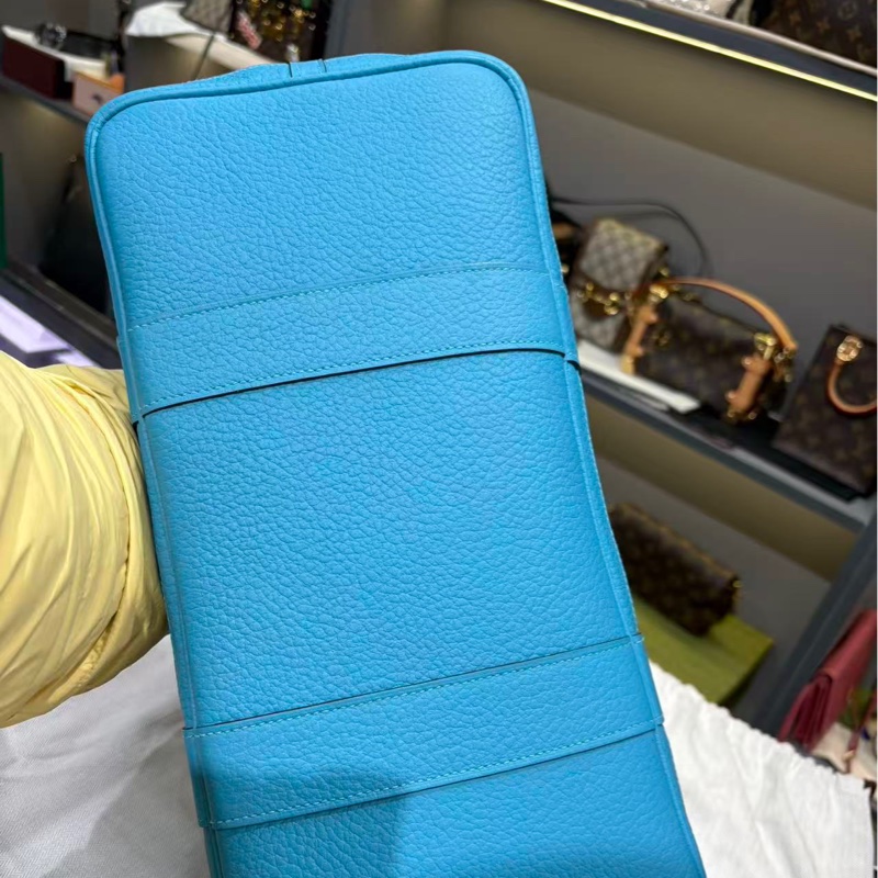 🌈Hermes🩵Garden Party 36🌟藍色銀扣🩵99.5新閑置🌈Negonda皮🌟花園包🌟愛馬仕🌟-8