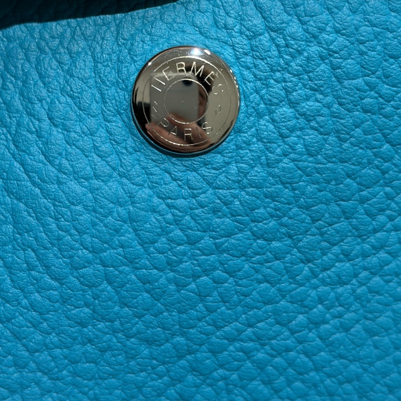 🌈Hermes🩵Garden Party 36🌟藍色銀扣🩵99.5新閑置🌈Negonda皮🌟花園包🌟愛馬仕🌟-9