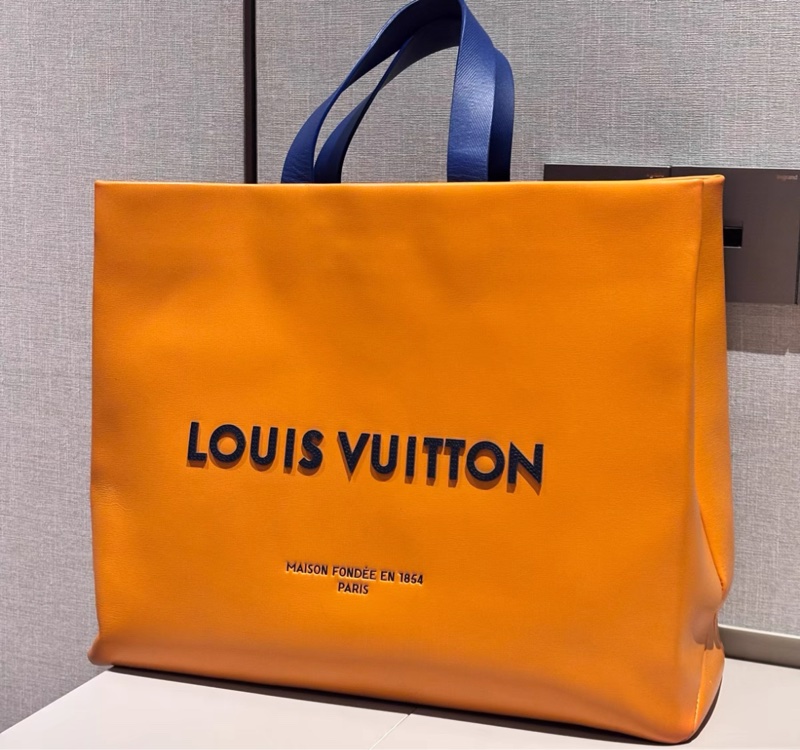 Louis Vuitton LV Shopper Tote MM 皮革紙袋包-0