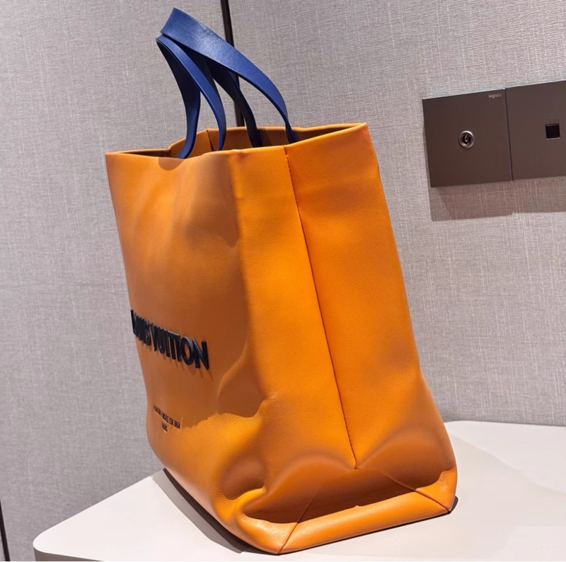 Louis Vuitton LV Shopper Tote MM 皮革紙袋包-2