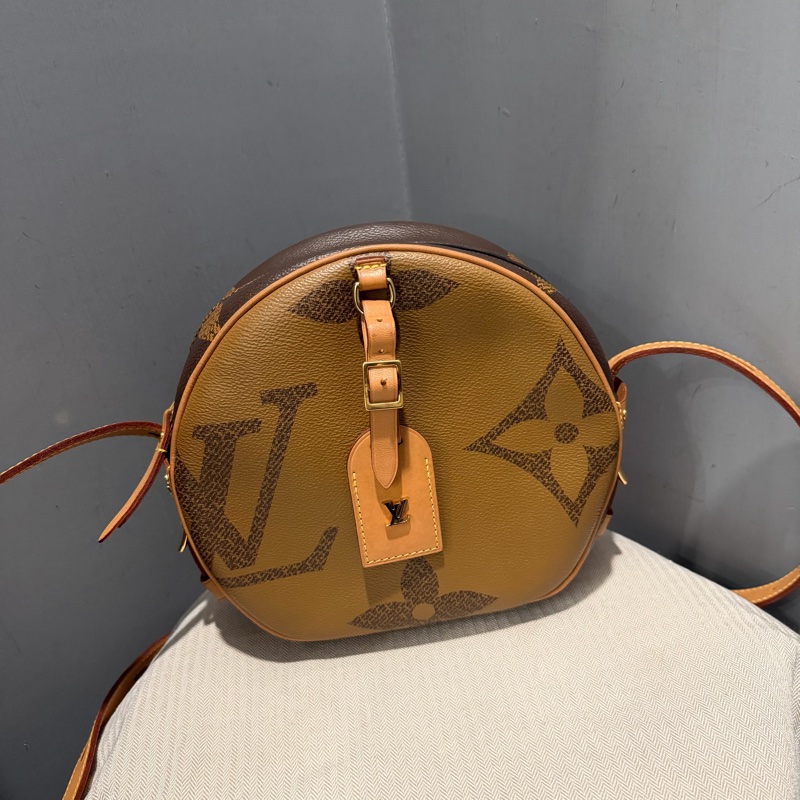 Louis Vuitton LV 拼色大老花 圓餅包 斜背包-2