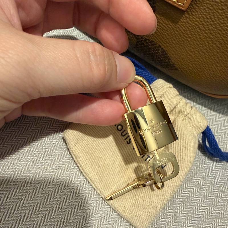 Louis Vuitton LV 拼色大老花 圓餅包 斜背包-6