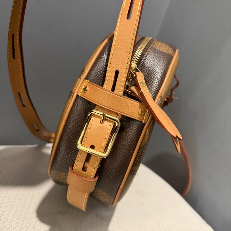 Louis Vuitton LV 拼色大老花 圓餅包 斜背包-12