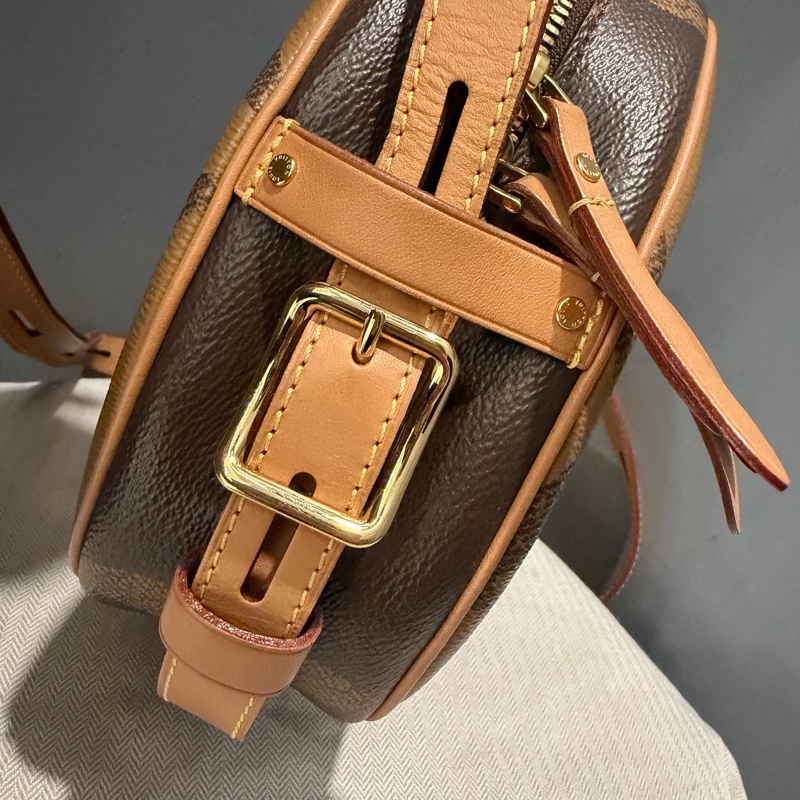 Louis Vuitton LV 拼色大老花 圓餅包 斜背包-16